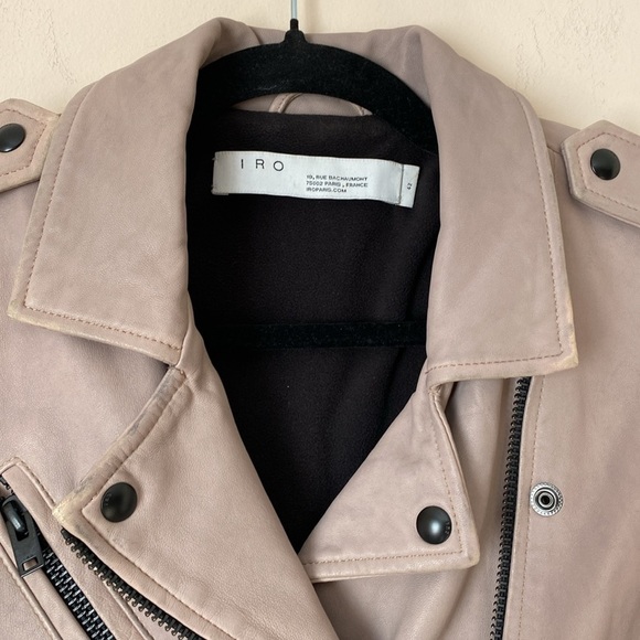 IRO Newhan leather motorcycle biker jacket 10 - Picture 3 of 11